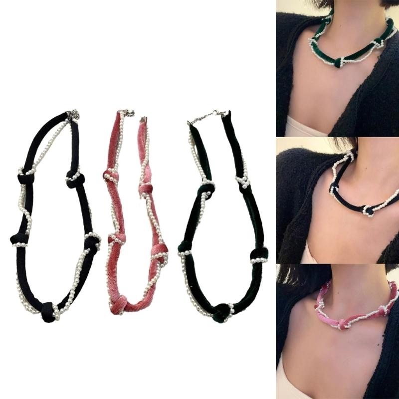 Adjustable Choker Necklace Soft and Comfortable Necklace Woven Necklace Beads Necklace Perfect for Fashionable Women