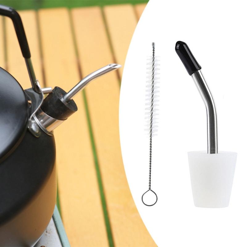 Practical Outdoor Camping Steel Kettles Mouth Extension Tube Water Pipe Nozzles