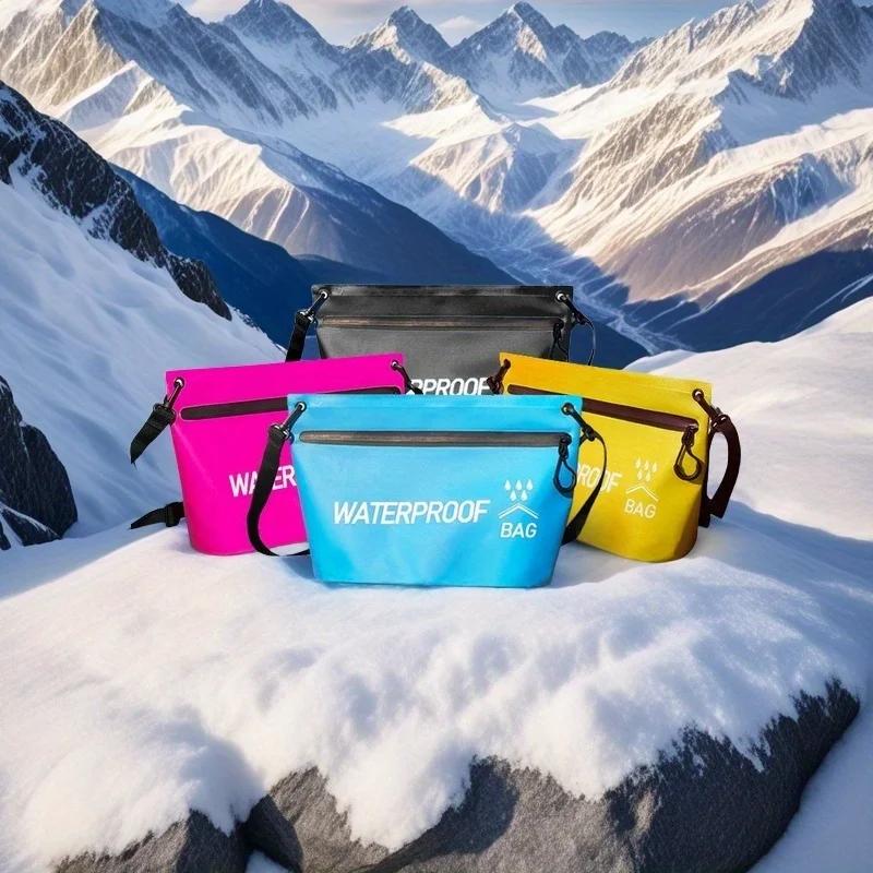 1pc Wash Sack Dry Bag Durable Swimming Rafting Kayaking Travel Zipper Handbag River Trekking Floating Boating Swimming Bag