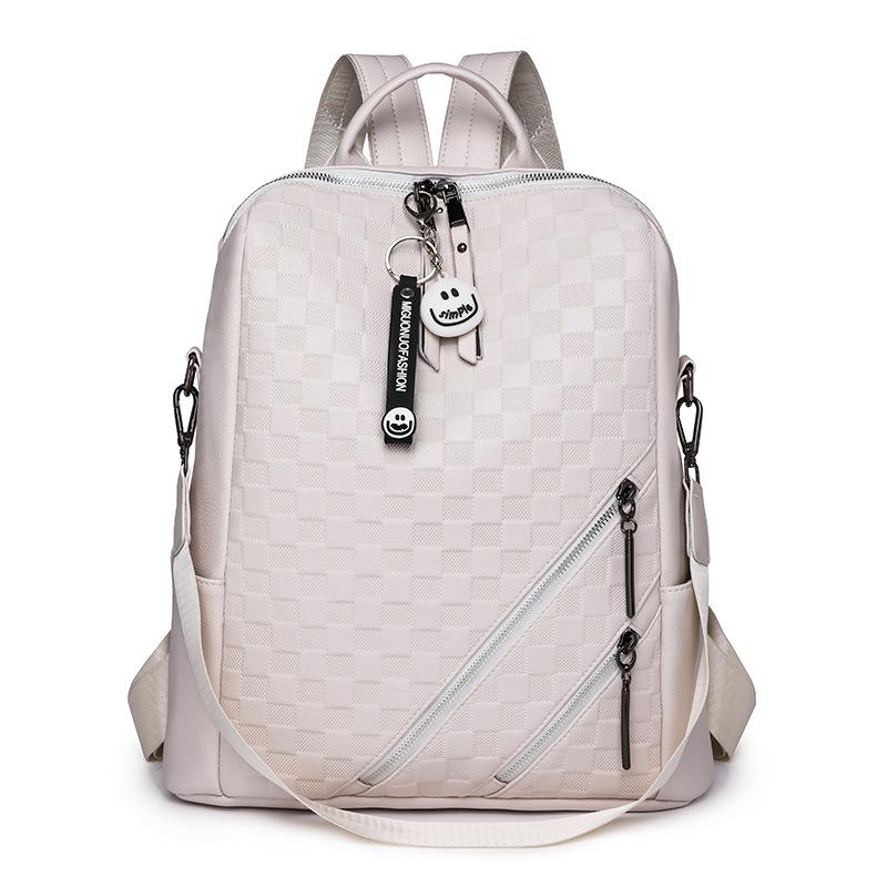 Schoolbag Backpack Women's Premium Sense Bag Commuter 1011 New Women's Leather Large Capacity Computer Backpack Women's Shoulders