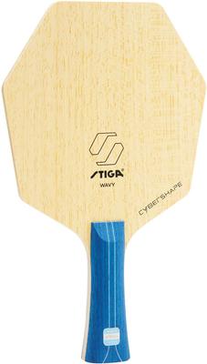 STIGA Ping Pong Agarre Shakehand Velocidad y Cyber Shape Wavey 1602240235 Raqueta, Control, FLA, Beige,