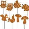 8pc Animal Silhouette Plug-in, Flower Pot Wrought Iron Decorative Garden Ornaments