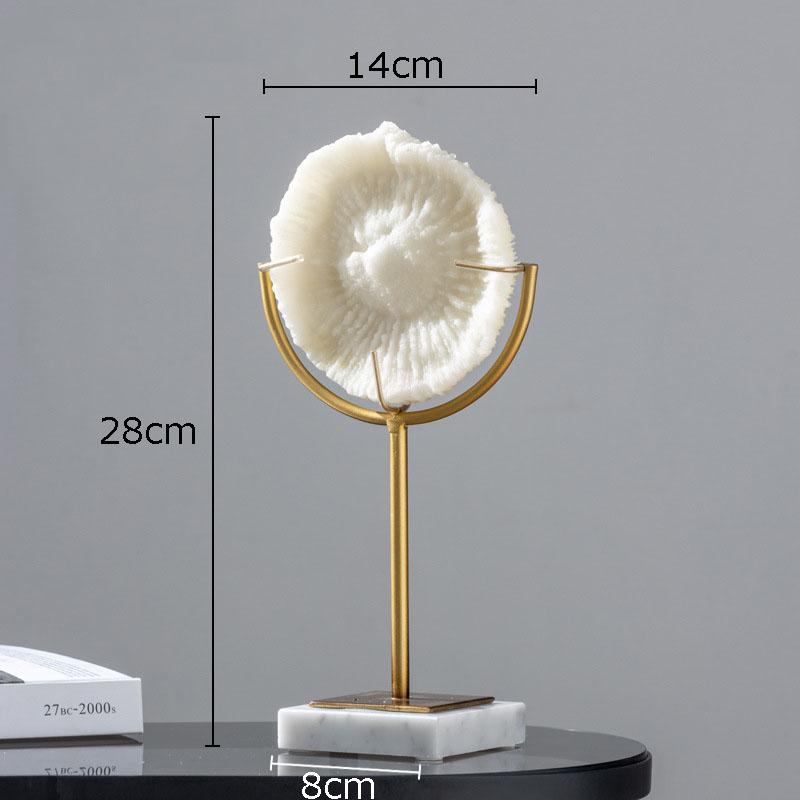 Creative Simulated Coral Resin Crafts Transparent Base Coral Statue Desk Decoration Ornaments Modern Home Decor Furnishings
