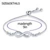 Bracelet Original 925 Silver Lucky Symbol Zircon Bracelet Luxury Jewelry For Woman Romantic Valentine's Day Jewelry Gifts