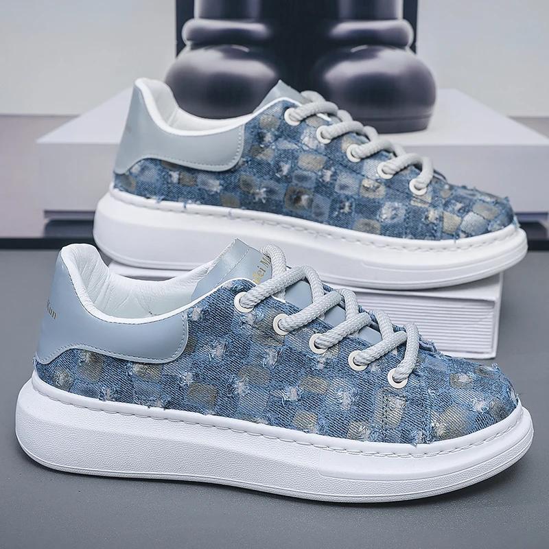 

2024 Новые весенние и осенние кроссовки для пар, повседневные, модные, мужские кроссовки, большие размеры 39-44, для увеличения роста 39