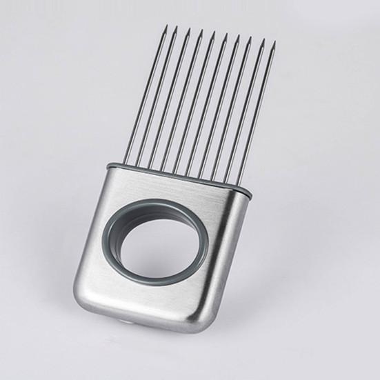 Uchwyt ze stali nierdzewnej do krojenia cebuli, do krojenia warzyw, krajalnica, nóż do ziemniaków, pomidorów, cytryn, kuchenny siekacz, narzędzie pomocnicze, zmiękczacz do mięsa