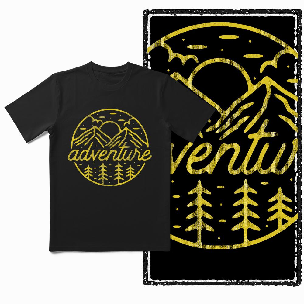 Coolmind YA001 100% Cotton Exclusive Graphic Adventure Print Men T Shirt Cool Big Size Men Tshirt O-neck Tee Shirts for Men