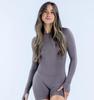 Matte Seamless Three-Layer Yoga Bodysuit with Chest Pads - Quick-Dry, Long Sleeve, European/American Style