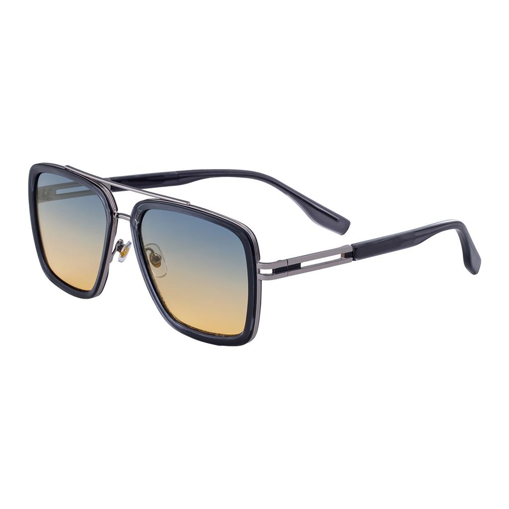 JYL TS Men's Retro Double-Bridge - Square Unique Sun Shades CY-98377