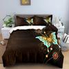 Butterfly Bedding Set 3D Flower Duvet Cover Quilt Cover with Zipper Queen Double Polyester Comforter Set Kid Girl Christmas Gift