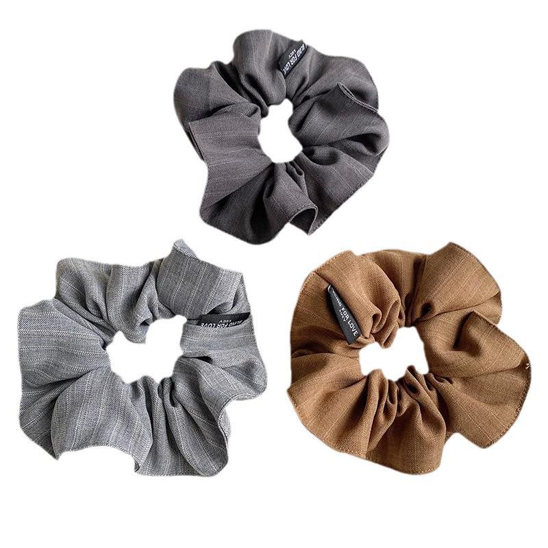 Korean Fashion Large Intestine Hair Ring - High-Texture Cloth Hair Accessory for Low Ponytail with Square Scarf Design