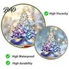 Indoor Outdoor Christmas Decorations Stained Glass Style Tree Static Window Cling, Gradient Starry Sky Reusable Festive Home Decor Xmas Sticker,