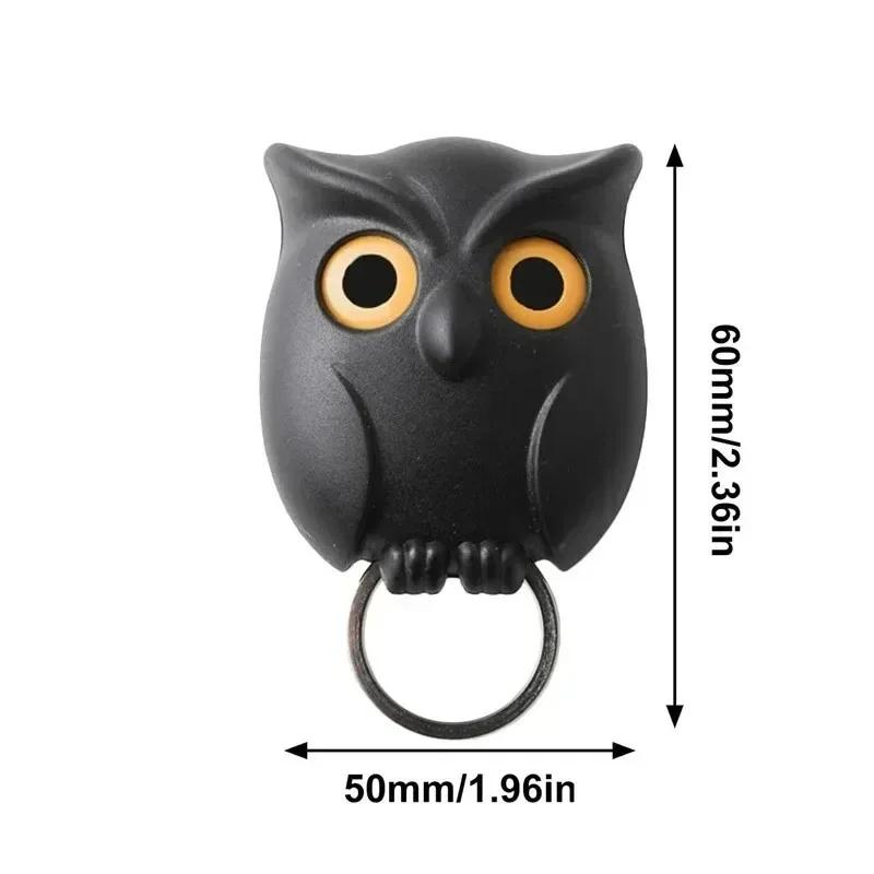 Owl Night Wall Hanging Key Hanger Wall Decoration for Home Creativity Hooks Magnetic Keychain Magnet Secure Keychain Keys Holder