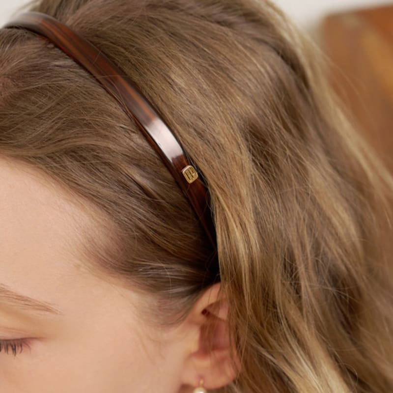 

ФАНТАСТИЧЕСКАЯ ПЛАНЕТА коричневая повязка для волос 1 см brown horizon hairband 1cm