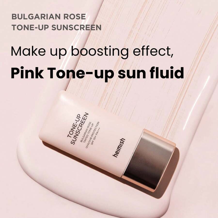 Heimish Bulgarian Rose Tinted Tone-Up Sunscreen 30ml- SPF 50+ PA+++, Multipurpose Tone Up Sunscreen, Primer, Makeup Base For Face, Lightweight