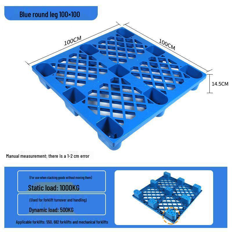 Moisture-Proof Rectangular Plastic Pallet for Forklifts and Flooring