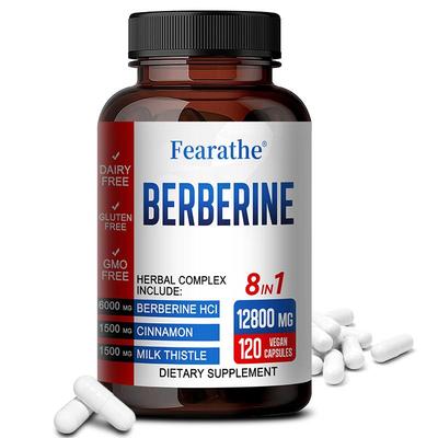 Berberine and Ceylon Cinnamon 6000 Mg 120 Capsules Heart Health and Immunity