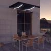 VidaXL Manual Retractable Awning with LED 300x250 Cm Anthracite 3051243