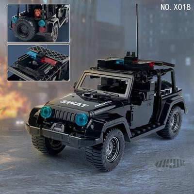 X018 Nero SWAT Cane della polizia Auto della polizia Blocchi per bambini