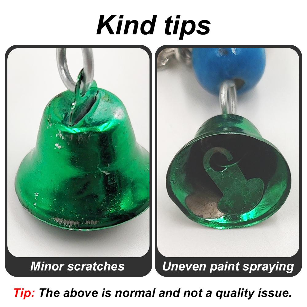 1pc Natural Wooden Parrot Swing & Chew Toy with Hanging Bell Durable Perch Stand Accessory for Bird Cage Parrot Bird Accessories