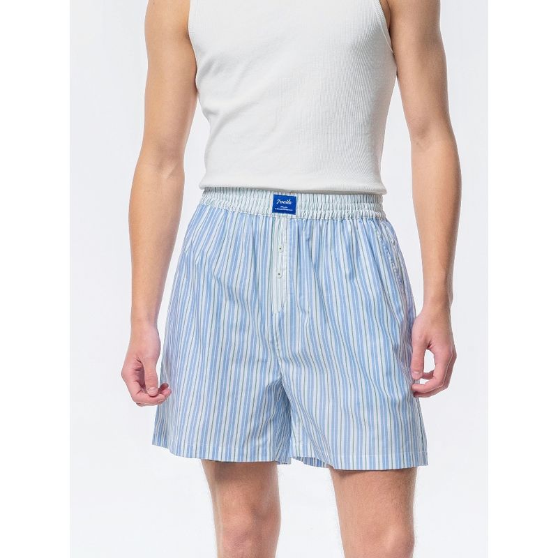 Contrast Color Design Pure Cotton Stripe Summer Men's Shorts Pajama Pants Home Pants Loose Thin Air Conditioning Pants Arro Pants