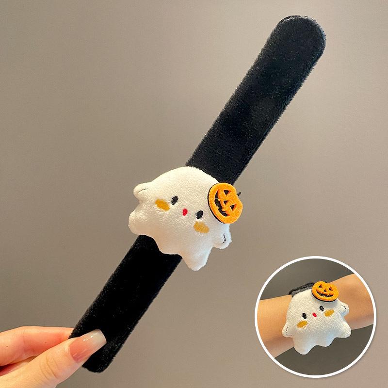 Zabawna Halloweenowa Bransoletka Snap - Wzór Pająka i Dyni