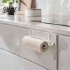 Metal Kitchen Gadget Storage Hanging Paper Towel Rack Drill-Free Organizer Space Saving Cabinet Door Rack for under Adhesive Wrap And Foil Organizer