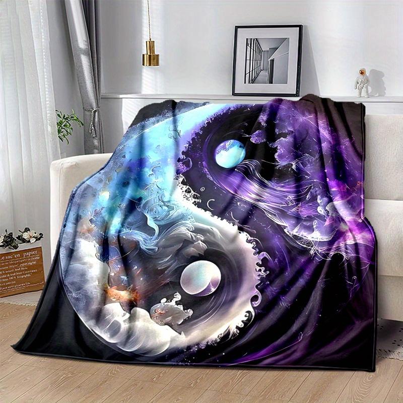 1pc Yin Yang Harmony Blanket Cute Home Decor Gift, Soft, Living Room, Travel, Camping, Car Blankets