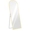 165Cm Aluminium Frame Standing Mirror Gold