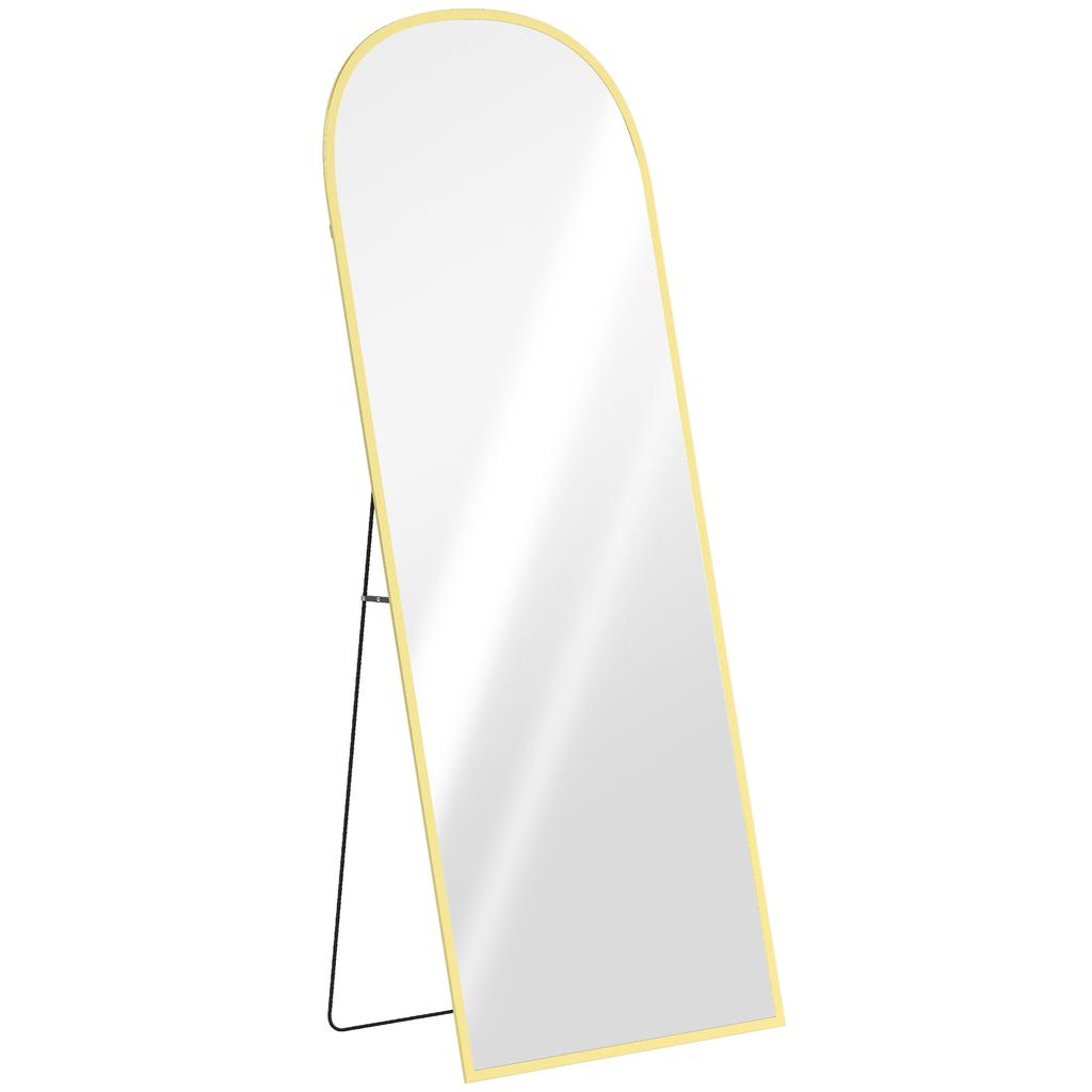 165Cm Aluminium Frame Standing Mirror Gold