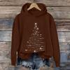 Ladies' Christmas Printed Casual Long Sleeved Round Neck Sports Hoodie Top