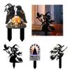 Easy Install Ground Stakes Halloween Stake Garden Art, Decorative Acrylic Yard Sculpture, Waterproof Seasonal Decor Sign, Weather Resistant