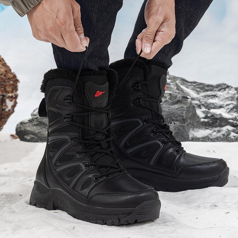 Pánské sněhule Pánské zimní boty Retro bojové boty Protiskluzové Odolné proti opotřebení Venkovní boty Venkovní Vodotěsné boty