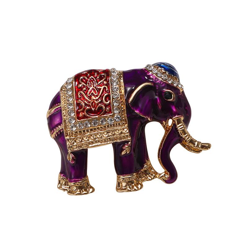 Modna Vintage Broszka Słoń Premium Niszowe Akcesoria Biżuteryjne Piny Broszki Ze Szczęśliwymi Zwierzętami Akcesoria do Odzieży Damskiej