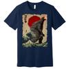 MENS WOMENS Vintage Japanese Godzilla Great Wave Poster T-Shirt For Men