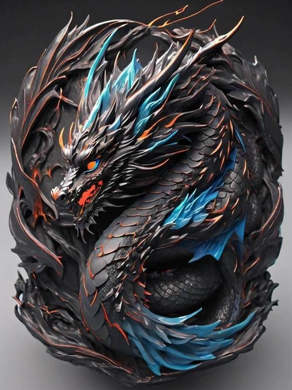 

Алмазная картина, новая коллекция 2024, Огненный дракон, сделай сам, полная квадратная круглая дрель, стразы, вышивка, животные, мозаика, наборы для вышивки крестом Round drill 40x50cm