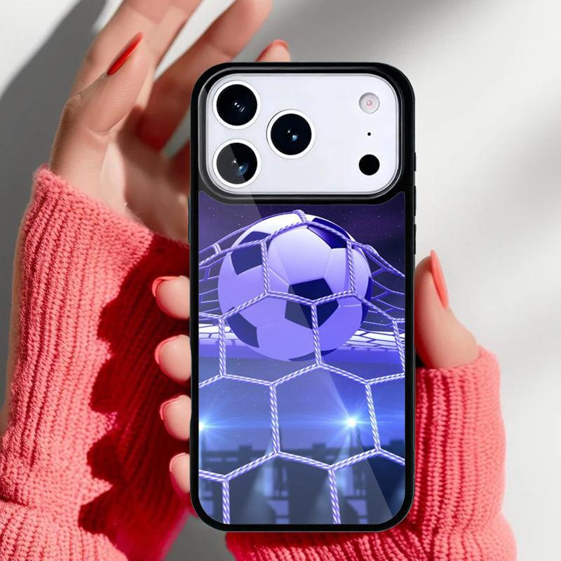 Ball Fire Football Phone Case for iPhone 17 16 15 14 13 Pro Max Back Cover for 12 11 Pro Coque