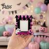 Vertical Display Stand Halloween Wooden Photo Frame, Cute Ghost Butterfly Cat Tabletop Decor Lightweight Wood Frame with Stand, Sweet Kawaii