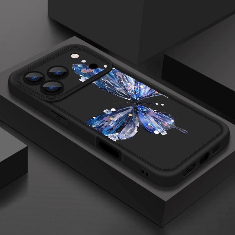 Butterfly Print Case For iPhone 17 Pro Max Case iPhone 16 15 14 13 Pro Max 11 17e 16e Shockproof Bumper Soft Silicone Phone Cover Cases