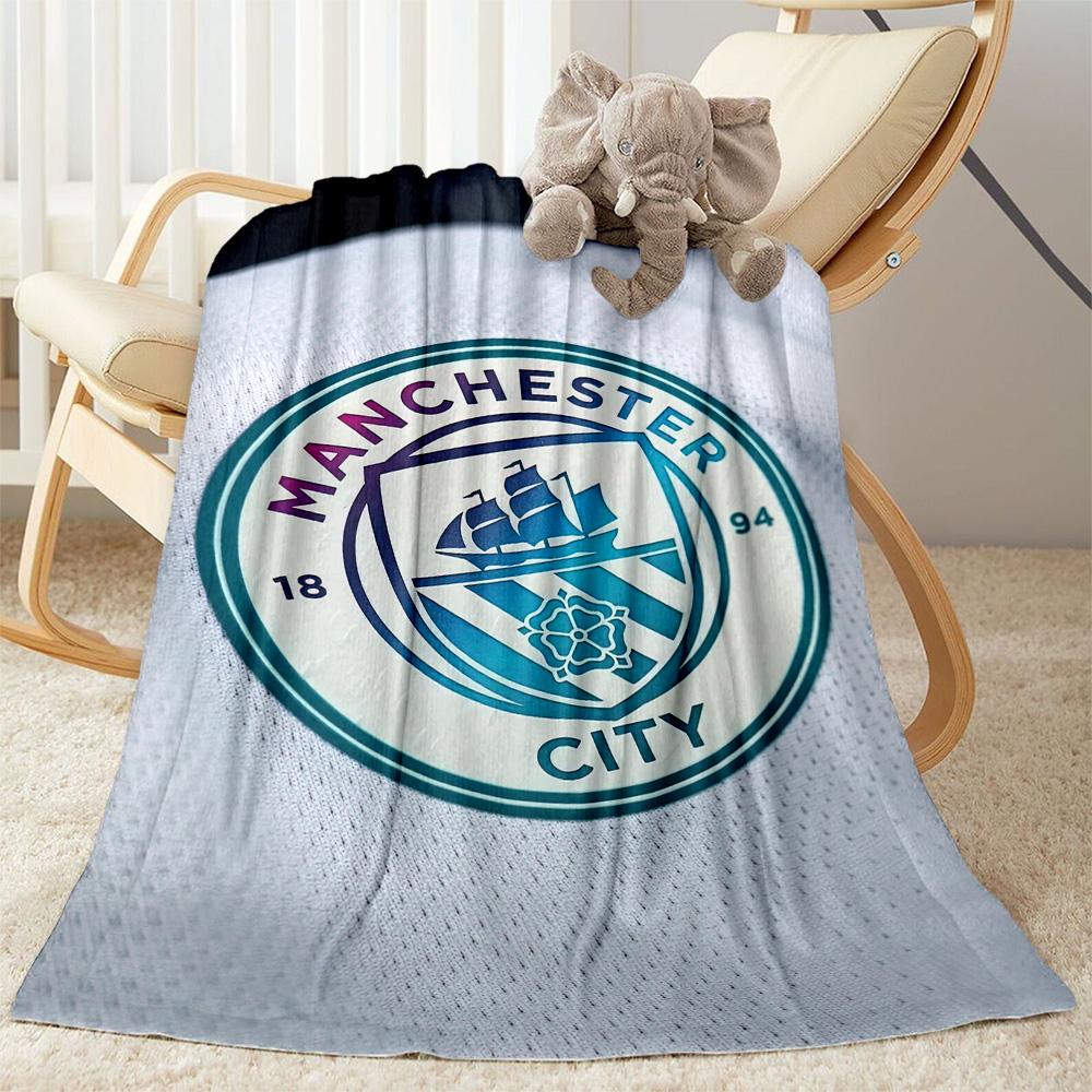 Manchester City Blanket Durable Comfort Perfect For Office Sofa Seaside For All Occasions Digital Print Unique Gift For Family And Friends Camping