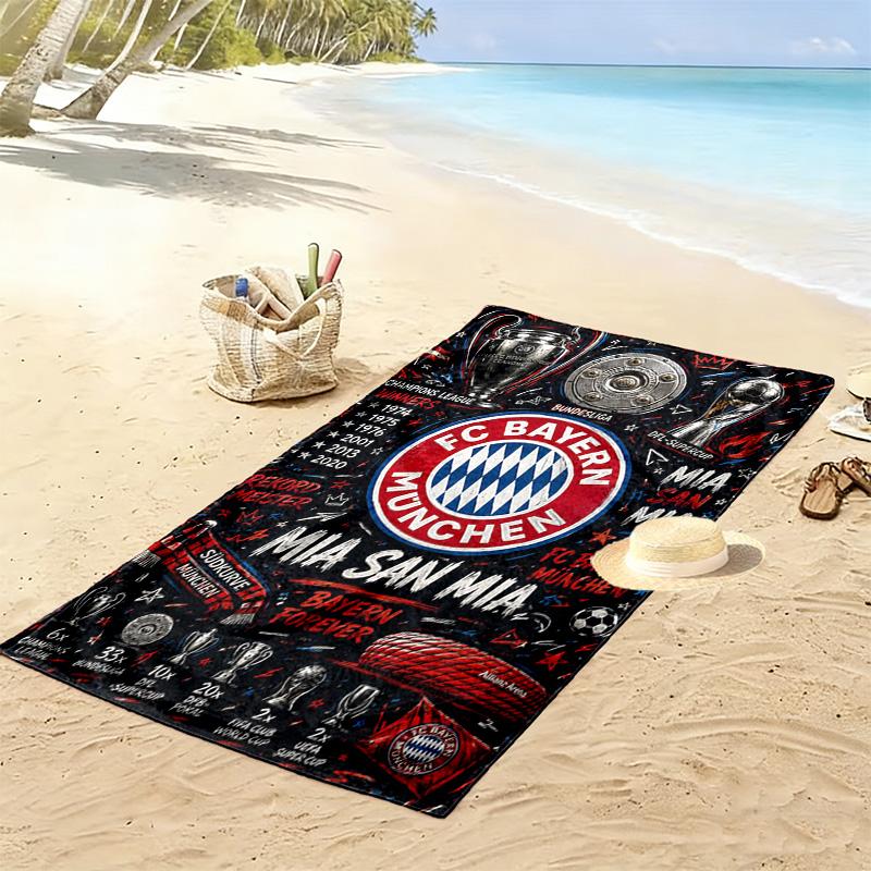 Bayern Monaco Glory telo da spiaggia Telo da spiaggia per foto vacanza Campeggio all'aperto Asciugamano per piscina all'aperto Asciugamano da bagno ad asciugatura rapida nuotare nuotare