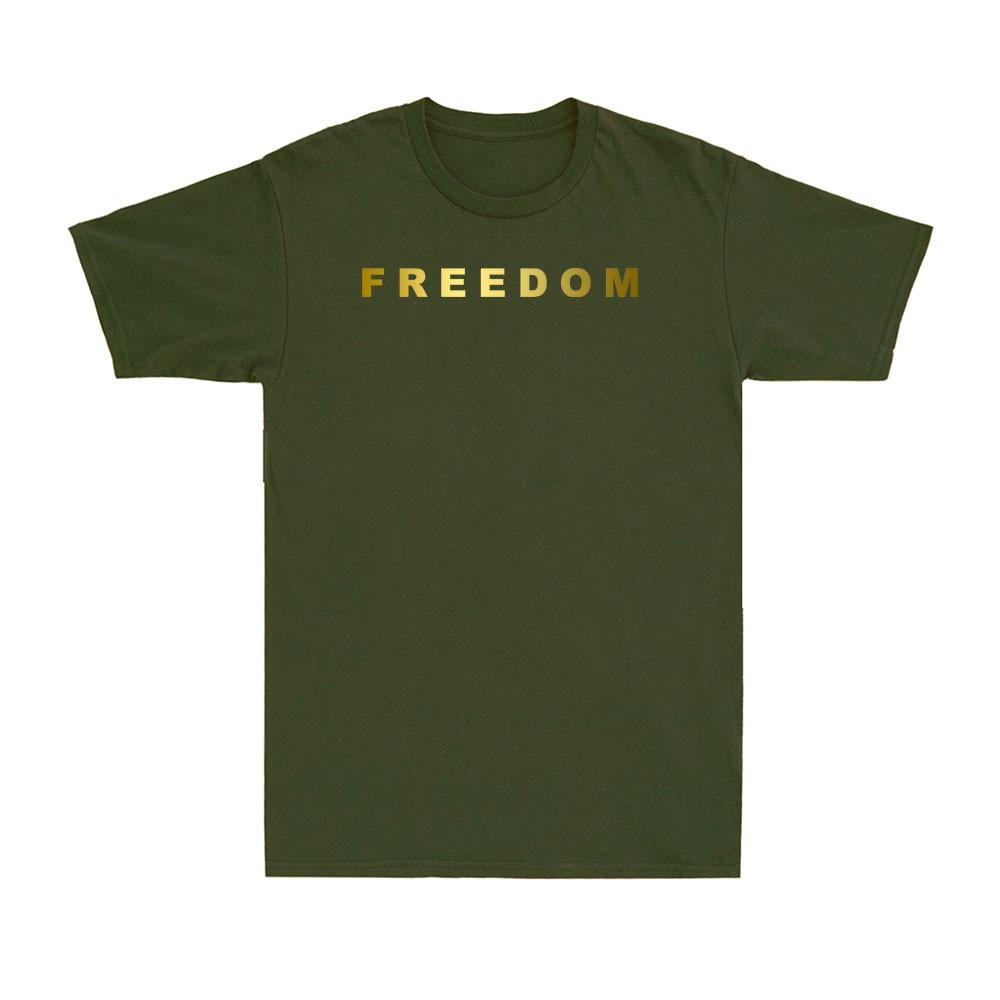 Freedom Charlie Usa Patriotic Memorial Remembrance Golden Print Unisexs Tshirt