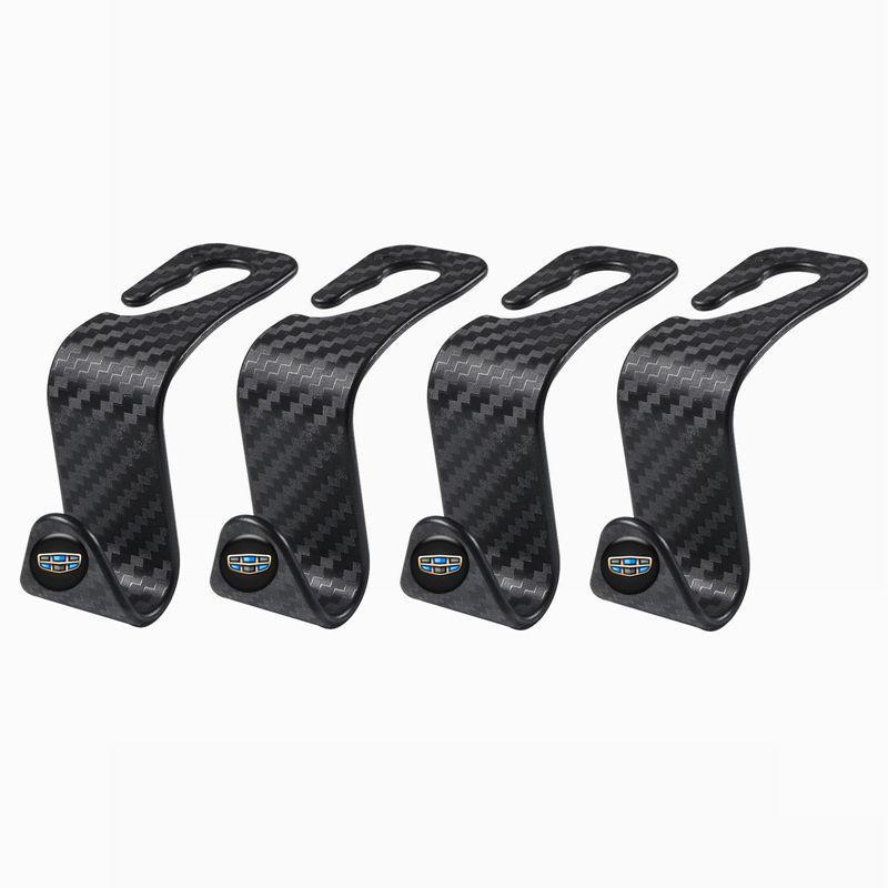 Car Seat Hidden Hooks with Carbon Fiber Texture