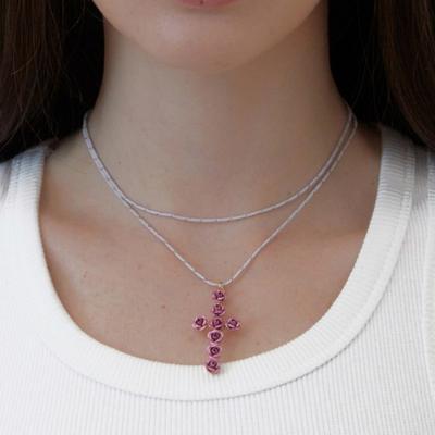 Eireve ROSY CROSS MULTI LANGE KETTE (ROSA)