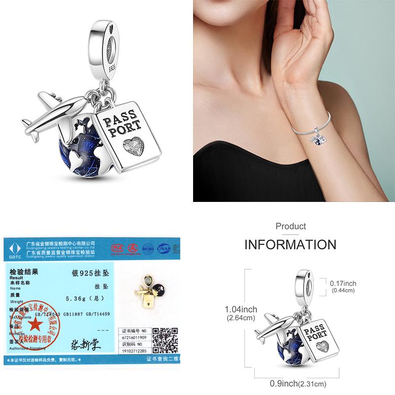 925 Silver Pendant Charms Beads Jewelry Fit Original 925 Bracelet Making For Woman Jewelry Fashion Pendant DIY Gift