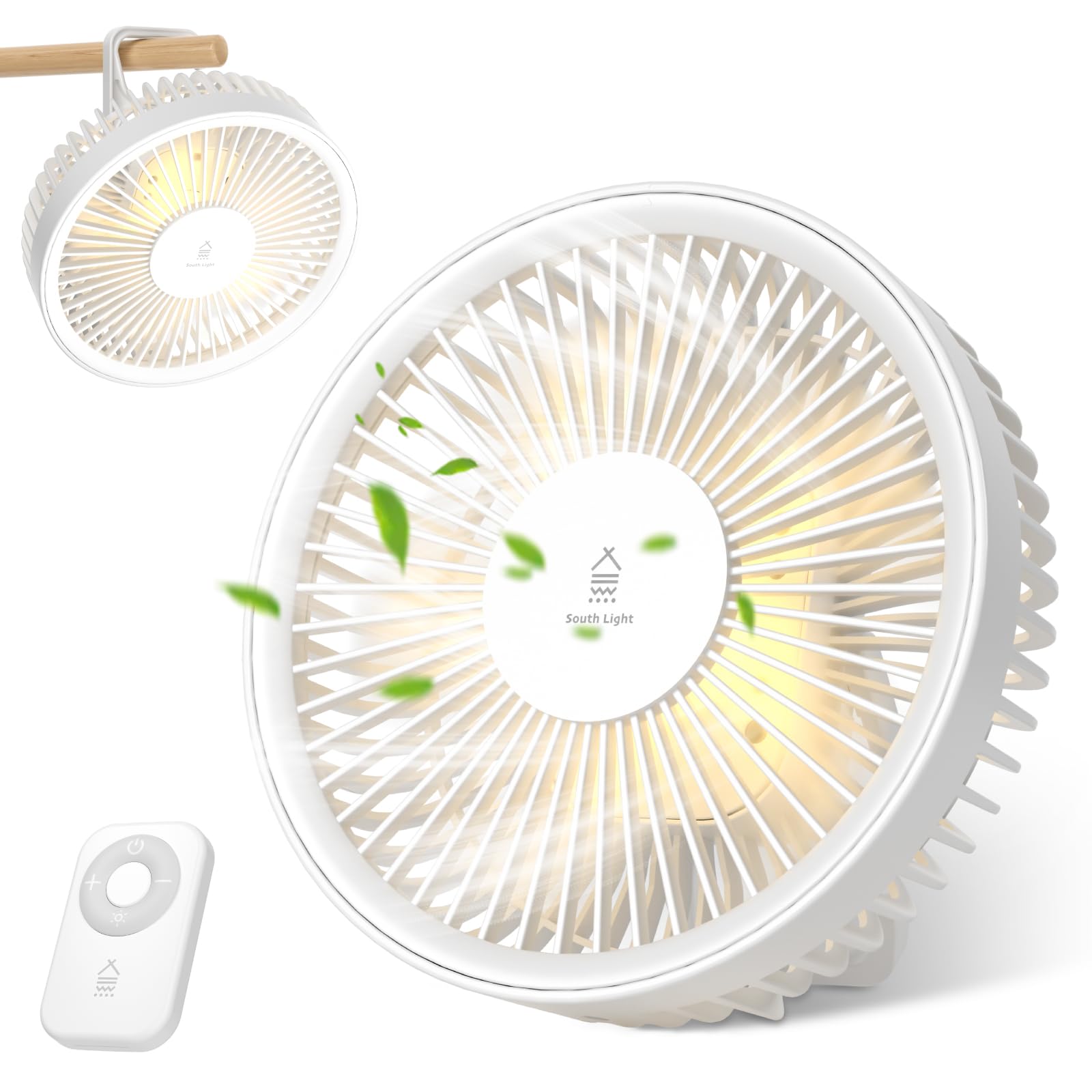 

for 2025 Small DC Motor Cordless Desk 4 Airflow Quiet Remote LED Easy Heat Fan for Living Outdoors [New & Fan] Fan, 3-Way, Wall-Mounted, Tabletop, білий