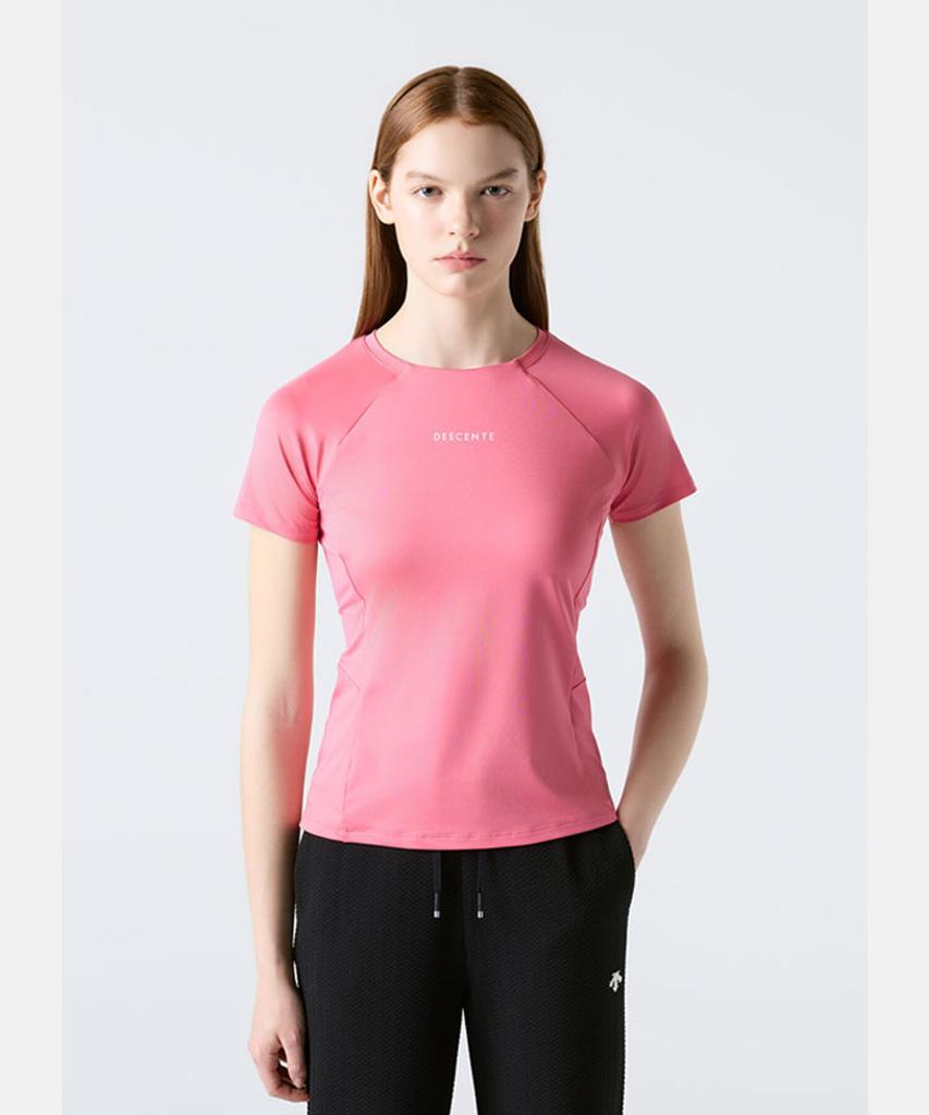 DESCENTE Women'S Slim Short Sleeve T-Shirt Pink Sr122Pts12