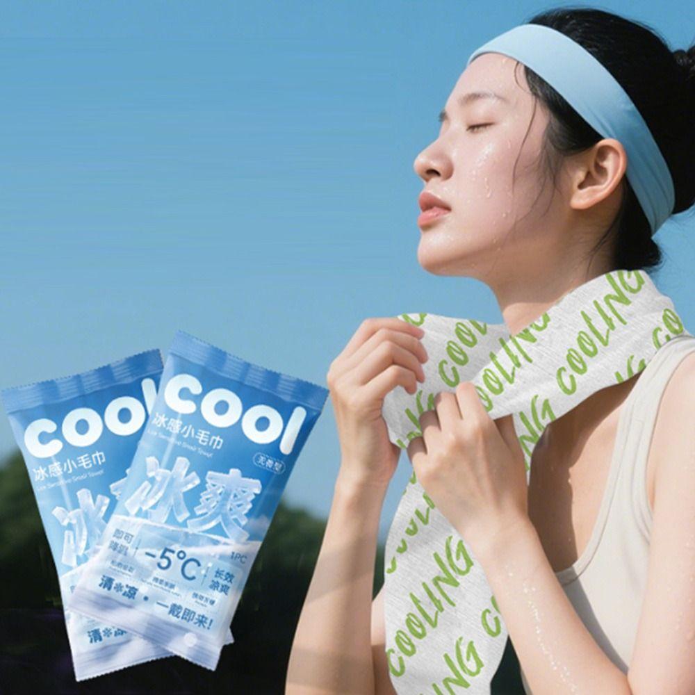 Non Woven Fabric Cooling Towel Disposable Instant Cold Towel New Sweat Wipes Outdoor Sports