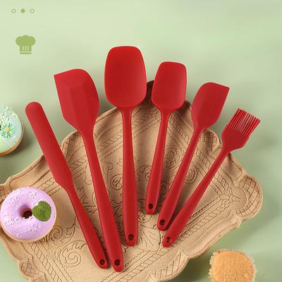Silikoninė mentelė kepimui 6 dalių rinkinys iš maistinio silikono mentelės aliejaus teptukas atsparus aukštai temperatūrai silikoninis teptukas mentelė namų ūkio tortas
