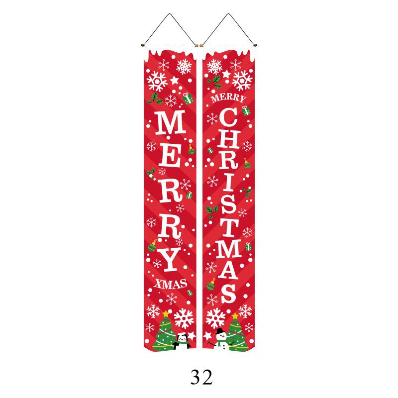 A Pair of Christmas Banners for Holidays: Suitable for Home, Party, or Garden Decoration -180cm/70.8 Inches X 30cm/11.8 Inches